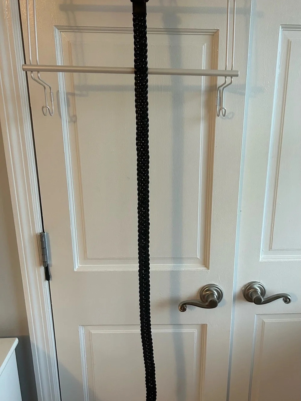 GAP Black Braided Leather Belt with Brass Buckle
